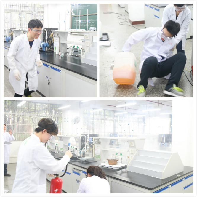 中山大学化学实验室安全突发事件应急处置演练在我院举行