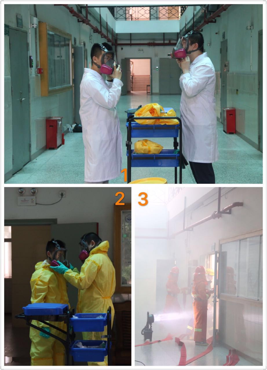 中山大学化学实验室安全突发事件应急处置演练在我院举行